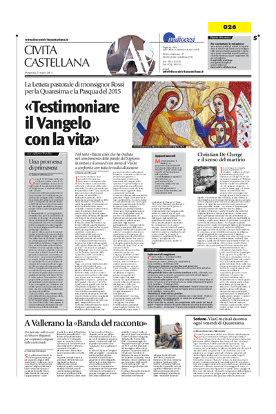 Avvenire - pagina diocesana del 01/03/2015